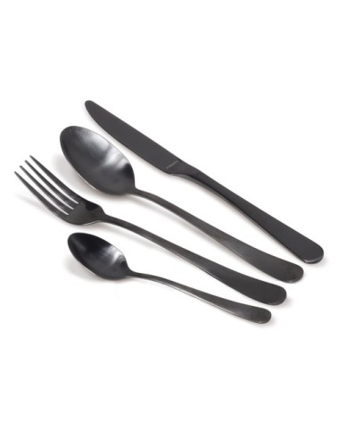 Couverts acier inoxydable noir lot de 24