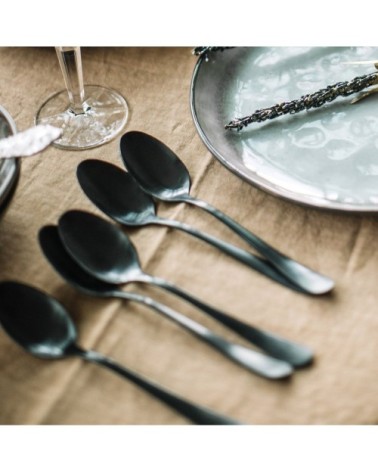 Couverts acier inoxydable noir lot de 24