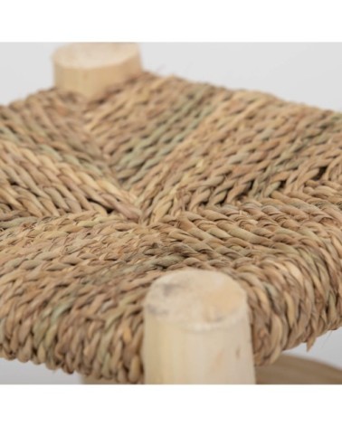 Tabouret marocain en corde et bois