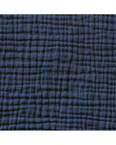 Housse de couette gaze de coton bleu nuit 240X220 CM