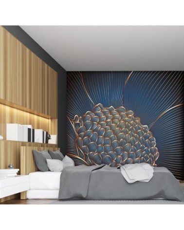 Papier peint panoramique en papier bleu nuit 288x270