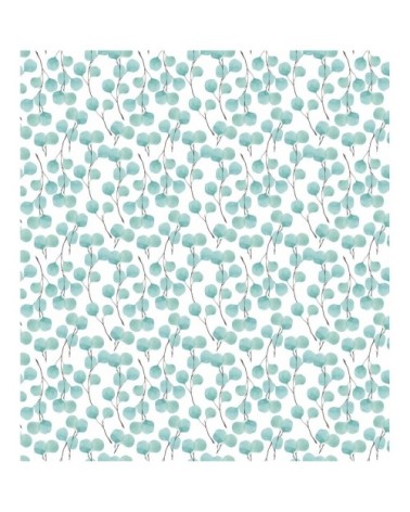 Papier peint panoramique en papier bleu céladon 240x270