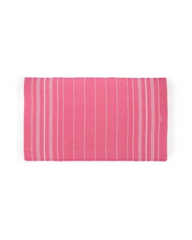 Fouta en coton peigné Fuchsia 50 x 100 cm