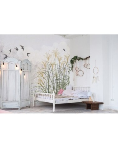 Papier peint panoramique en papier gris 384x280