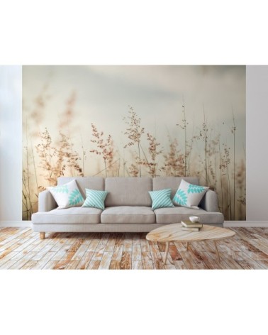 Papier peint panoramique en papier beige clair 384x270