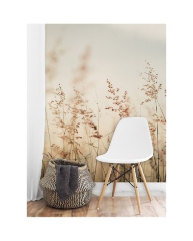 Papier peint panoramique en papier beige clair 384x270