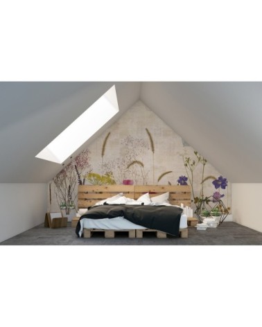 Papier peint panoramique en papier beige 384x270