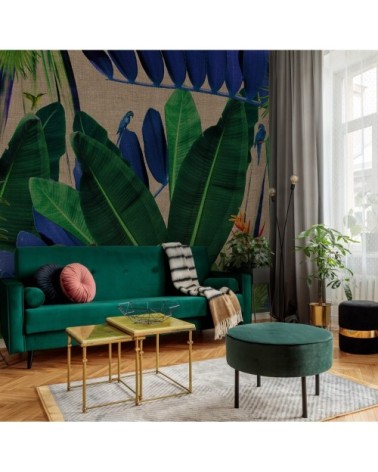 Papier peint panoramique en papier vert foncé 288x260