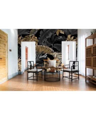 Papier peint panoramique en papier noir 384x300