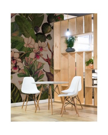 Papier peint panoramique en papier vert foncé 240x270