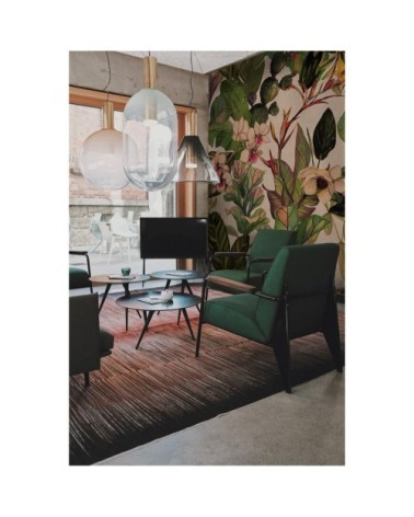 Papier peint panoramique en papier vert foncé 240x270