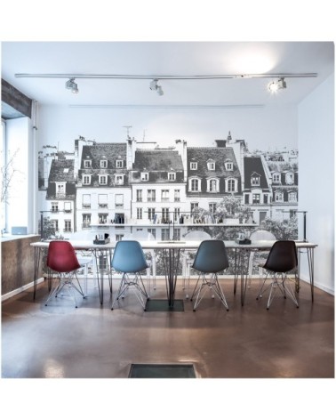 Papier peint panoramique en papier gris 384x270