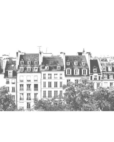 Papier peint panoramique en papier gris 384x270