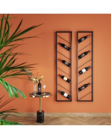 Table d'appoint verre effet marbre noir et acier doré D46