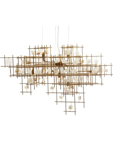 Suspension en acier et pierres