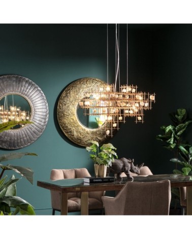 Suspension en acier et pierres