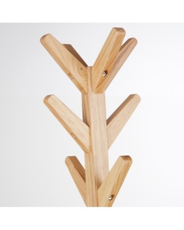 Porte-manteau en bois d'hévéa