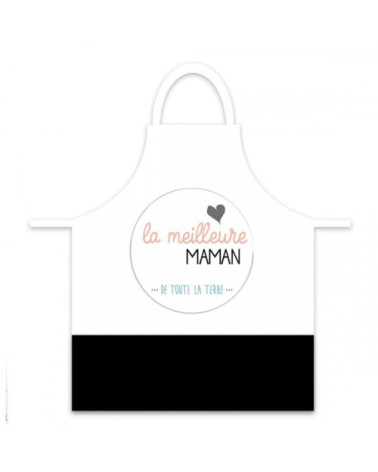 Tablier adulte à nouer en coton meilleure maman