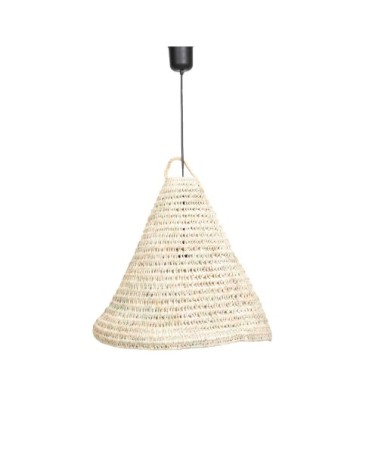 Suspension conique en feuilles de palmier