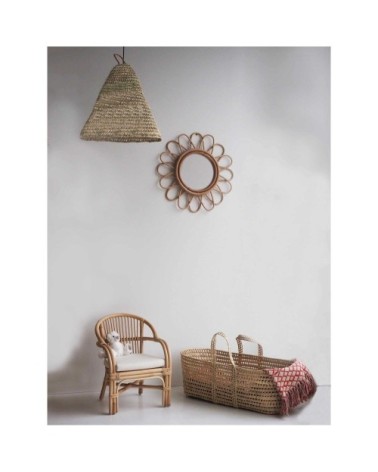 Suspension conique en feuilles de palmier