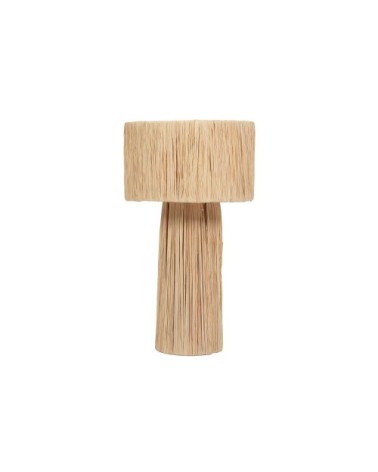 Lampe à poser en raphia