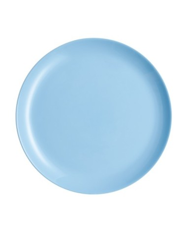 Assiette plate en opale bleu D27cm