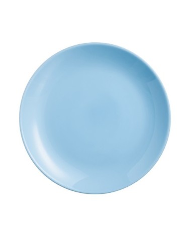Assiette à dessert en opale bleu D19cm
