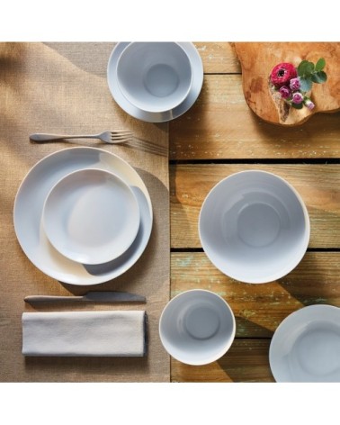 Assiette à dessert en opale gris D19cm