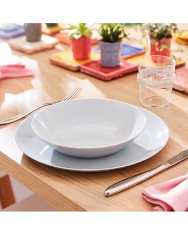 Assiette à soupe en opale gris D20cm
