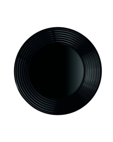 Assiette creuse ondulée noire D23cm