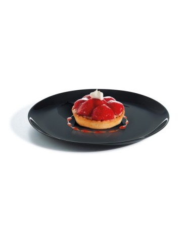 Assiette plate noire D27cm
