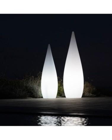 Lampadaire secteur polyéthylène blanc h120cm