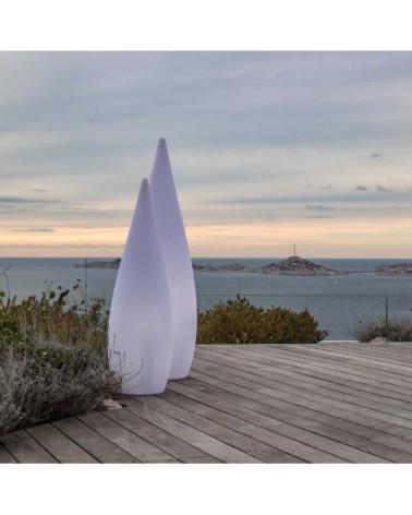 Lampadaire secteur polyéthylène blanc h120cm