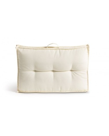 Coussin dossier matelassé polyester écru 60x40