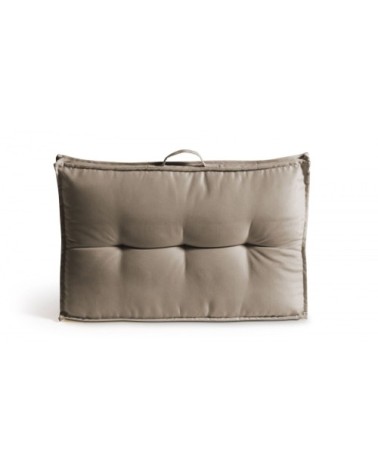 Coussin dossier matelassé polyester taupe 60x40