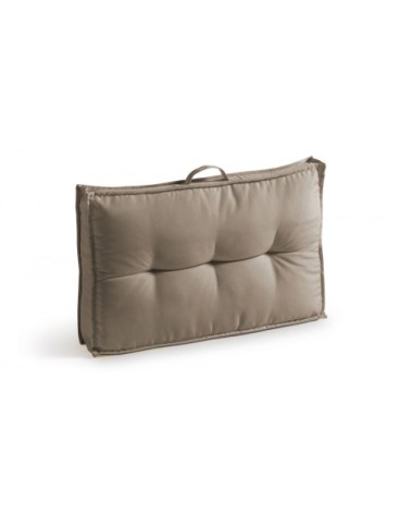 Coussin dossier matelassé polyester taupe 60x40