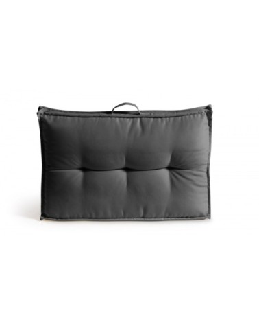 Coussin dossier matelassé polyester gris 60x40