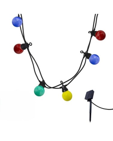 Guirlande solaire pvc multicolore 5.7 m