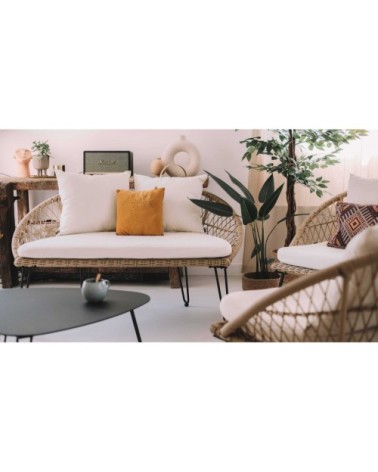 Salon détente en résine tressée 4 places