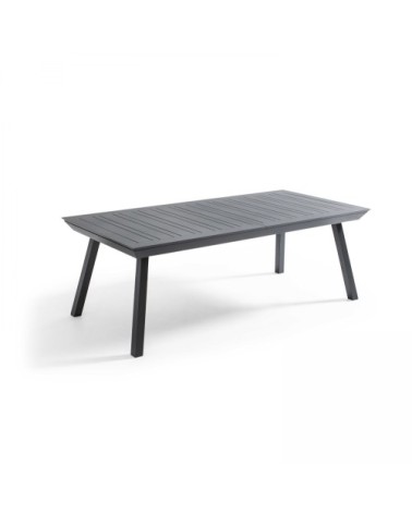 Table de jardin à rallonge extensible en aluminium gris