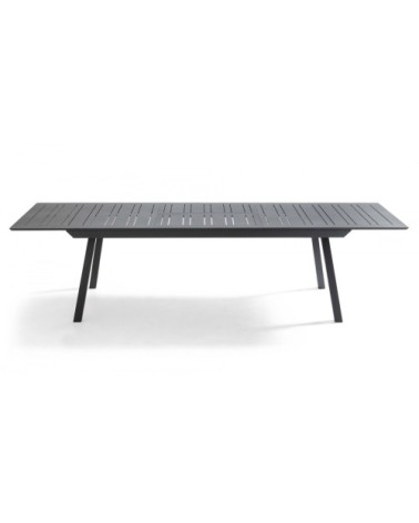 Table de jardin à rallonge extensible en aluminium gris