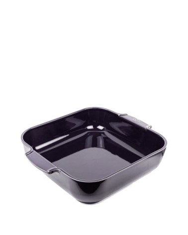 Plat à four carré en céramique aubergine 36x36cm
