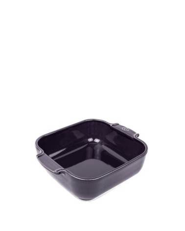 Plat à four carré en céramique aubergine 21x21cm