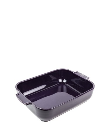 Plat four céramique rectangle aubergine 32cm