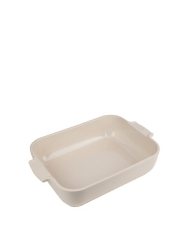 Plat four céramique rectangle écru 32cm