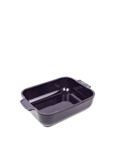 Plat four céramique rectangle aubergine 25cm