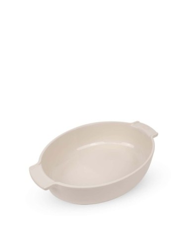 Plat four céramique ovale écru 31cm