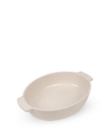 Plat four céramique ovale écru 31cm