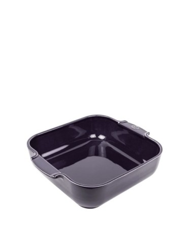 Plat à four carré en céramique aubergine 28x28cm