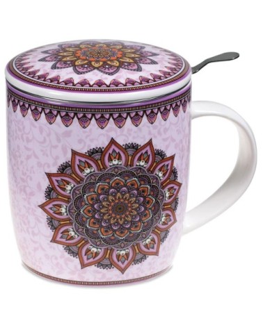 Mug mandala parme avec infuseur